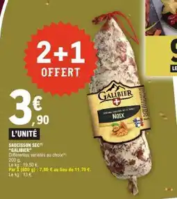 E.Leclerc SAUCISSON SEC GALIBIER offre