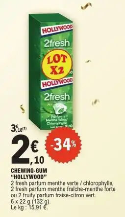 E.Leclerc CHEWING-GUM “HOLLYWOOD” offre