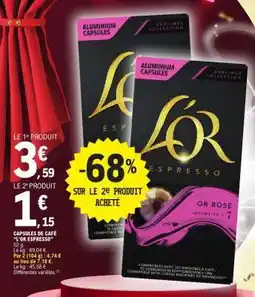 E.Leclerc Capsules de café L'OR Espresso offre