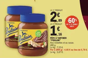 E.Leclerc Pâte à Tartiner Poulain offre