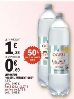 E.Leclerc LIMONADE “OGEU L’AUTHENTIQUE” offre