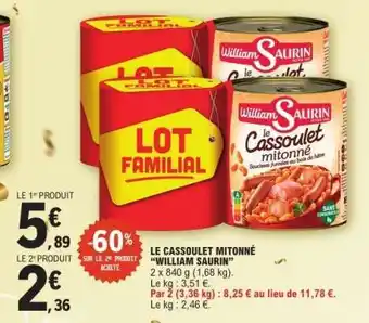 E.Leclerc Le Cassoulet Mitonné William Saurin offre