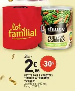 E.Leclerc PETITS POIS & CAROTTES TENDRES & FONDANTS “D’AUCY” offre