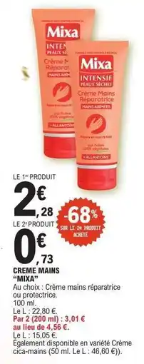 E.Leclerc CRÈME MAINS “MIXA” offre