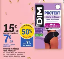 E.Leclerc CULOTTE DE RÈGLES DIM PROTECT offre