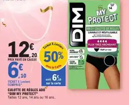 E.Leclerc CULOTTE DE RÈGLES ADO “DIM MY PROTECT” offre