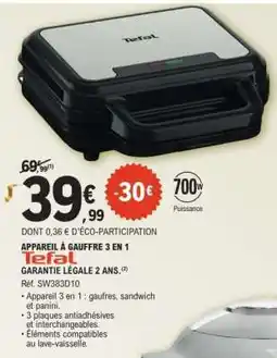 E.Leclerc Appareil à Gauffre 3 en 1 offre