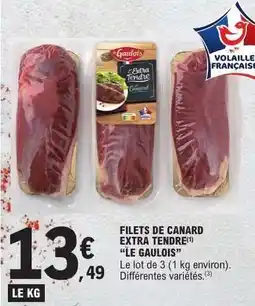 E.Leclerc FILETS DE CANARD EXTRA TENDRE “LE GAULOIS” offre