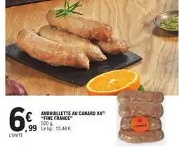 E.Leclerc Andouillette au Canard x4 Fine France offre