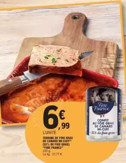 E.Leclerc TERRINE DE FOIE GRAS DE CANARD MI-CUIT offre
