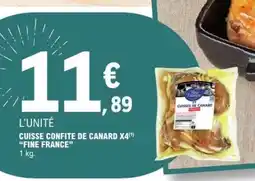 E.Leclerc CUISSE CONFITE DE CANARD X4 FINE FRANCE offre