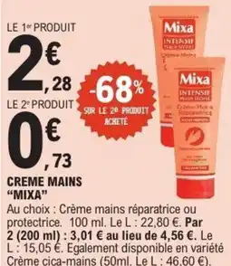 E.Leclerc MIXA Creme mains offre