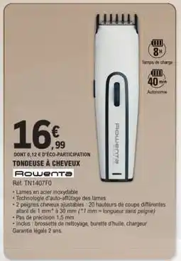 E.Leclerc Tondeuse à cheveux Rowenta offre