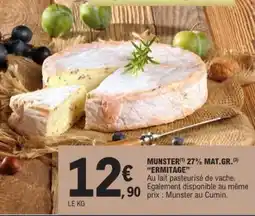 E.Leclerc MUNSTER 27% MAT.GR. 'ERMITAGE' offre