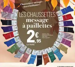 E.Leclerc LES CHAUSSETTES message à paillettes offre