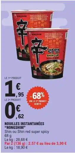 E.Leclerc Nouilles instantanées 'Nongshim' offre