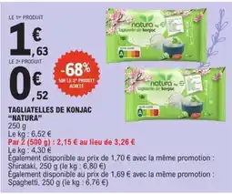 E.Leclerc TAGLIATELLES DE KONJAC “NATURA” offre