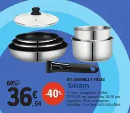 E.Leclerc Set Amovible 7 Pièces Sitram offre