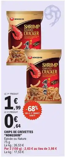 E.Leclerc Chips de Crevettes 'Nongshim' offre