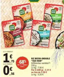 E.Leclerc Riz micro-ondable SUZI WAN offre