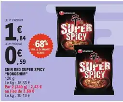 E.Leclerc SHIN RED SUPER SPICY NONGSHIM offre