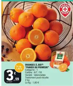 E.Leclerc ORANGES À JUS PANIER DU PRIMEUR offre