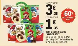 E.Leclerc OEUFS SUPER MARIO 'KINDER JOY' offre