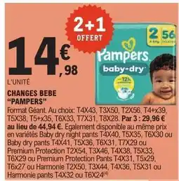E.Leclerc CHANGES BEBE “PAMPERS” offre