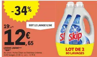 E.Leclerc LESSIVE LIQUIDE SKIP offre