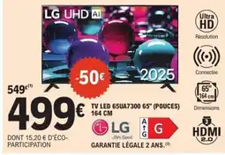 E.Leclerc TV LED 65UA7300 65 (POUCES) 164 CM offre