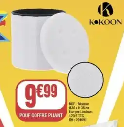 La Foir'Fouille Pouf coffre pliant offre