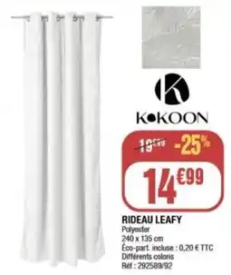 La Foir'Fouille KOKOON Rideau leafy offre