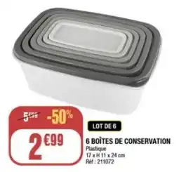 La Foir'Fouille 6 boîtes de conservation offre