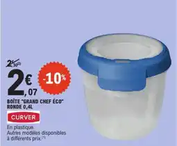 E.Leclerc CURVER Boîte "grand chef éco" ronde offre