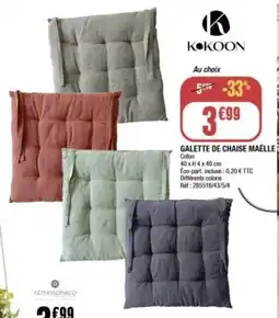 La Foir'Fouille Galette de chaise maëlle offre