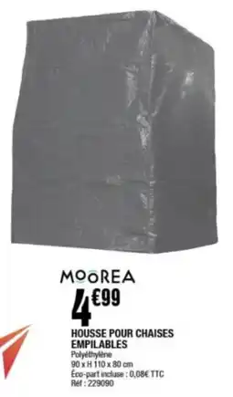 La Foir'Fouille MOOREA Housse pour chaises empilables offre