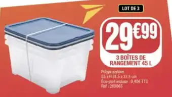 La Foir'Fouille 3 boîtes de rangement offre
