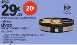 E.Leclerc LIVOO Crêpière offre