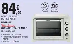 E.Leclerc MOULINEX Mini four offre