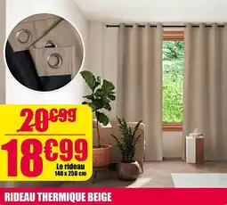 Décor Discount Rideau thermique beige offre