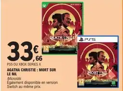 E.Leclerc PS5 Agatha christie : mort sur le nil offre