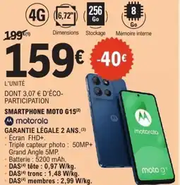 E.Leclerc MOTOROLA Smartphone moto g15 offre