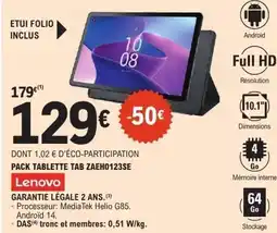 E.Leclerc LENOVO Pack tablette tab zaeho123se offre