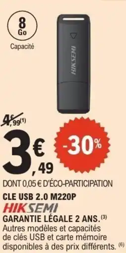 E.Leclerc HIKSEMI Cle usb 2.0 m220p offre