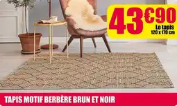 Décor Discount Tapis motif berbère brun et noir offre