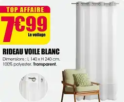 Décor Discount Rideau voile blanc offre