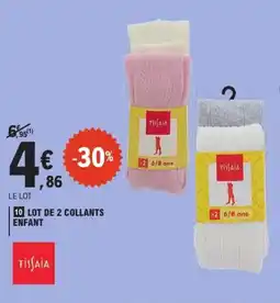 E.Leclerc TISSAIA Lot de 2 collants enfant offre