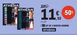 E.Leclerc ATHENA Lot de 3 boxers homme offre