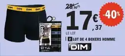 E.Leclerc DIM Lot de 4 boxers homme offre