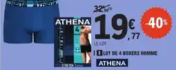 E.Leclerc ATHENA Lot de 4 boxers homme offre